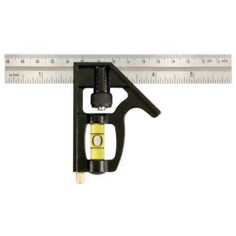 Johnson Level & Tool Manufacturing 406EM-S  Combo Square 6" Zinc Head Stainless Blade Image 0