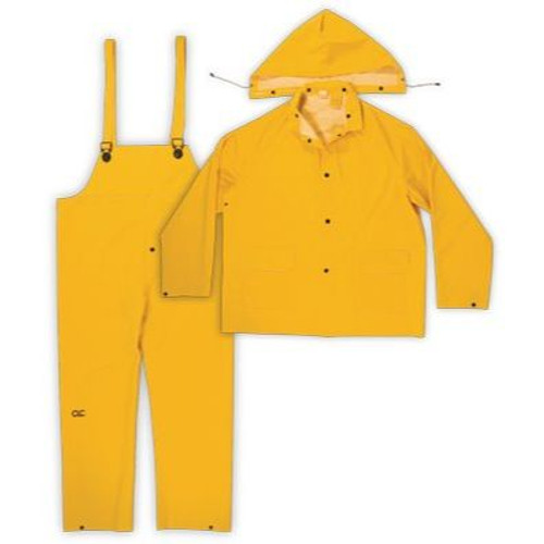 Custom Leathercraft R101L  3 Piece Heavyweight Yellow PVC Rain Suit - Large Image 0