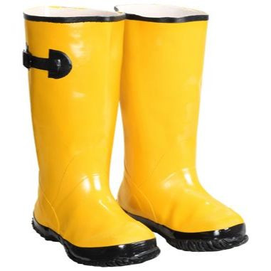 Custom Leathercraft R20011  17" Yellow Rubber Slush/Rain Boots - Size 11 Image 0
