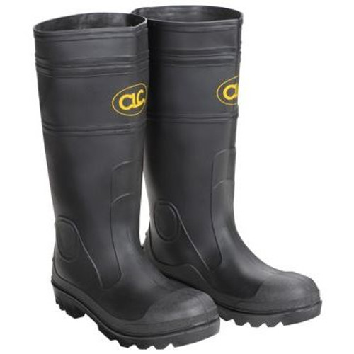 Custom Leathercraft R23008  Over The Sock Black PVC Rain Boot Size 8 Image 0