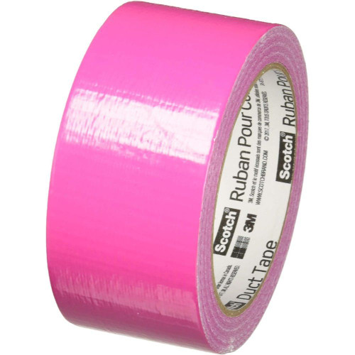 3M 920-PNK-C  Scotch 1.88" x 20 Yds Hot Pink Duct Tape Image 2