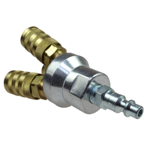 Coilhose Pneumatics 3002-15X-DPB  1/4" Tri-Pod Manifold Assembly with Industrial Interchange Couplers Image 1