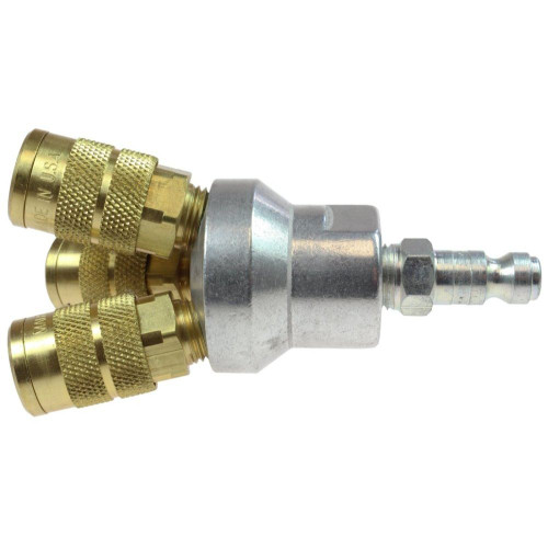 Coilhose Pneumatics 3002-16X-DPB  1/4" Tri-Pod Manifold Assembly with Automotive Interchange Couplers Image 0