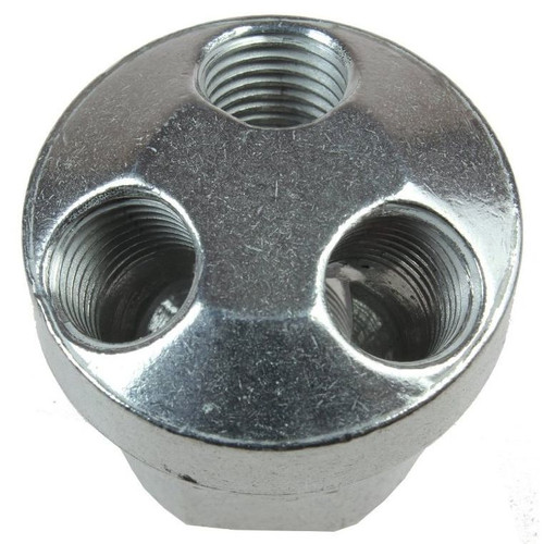 Coilhose Pneumatics 3002-DL  3-Port 1/4" Tri-Pod Aluminum Manifold with 1/4" Inlet Image 0