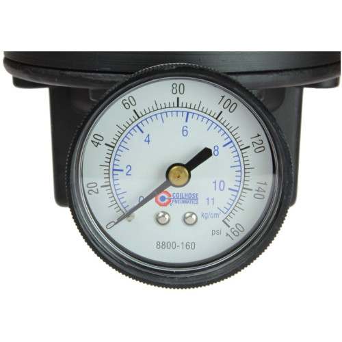 Coilhose Pneumatics 8802G-CS  1/4" Heavy Duty Regulator with Gauge Image 1