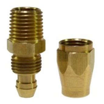 Coilhose Pneumatics PRM0404-DL  Hose End Polyurethane Reusable Rigid, 1/4" ID x 1/4" MPT Image 0