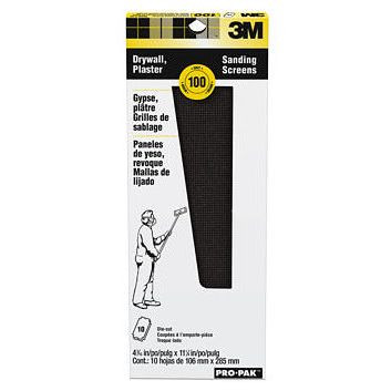 3M 99440  4-3/16" x 11-1/4" Drywall Sanding Screens Pro-Pak 100 Grit - 10 per Package Image 0
