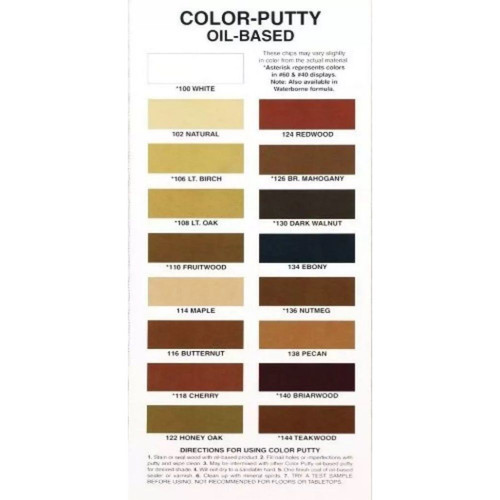 Color Putty 122  3.68oz Oil Based Wood Filler Putty - Honey Oak Image 1