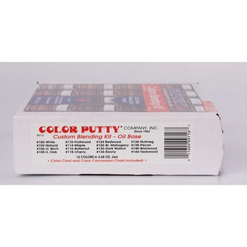 Color Putty 9716  Oil Based 16 Piece Custom Blend Wood Filler Kit Image 3