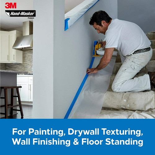 3M CP9  Hand-Masker 9' x 90' Pre-Folded Contractor's Plastic Image 2