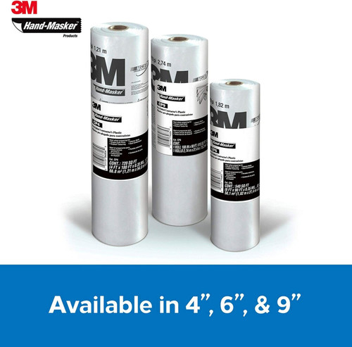 3M CP9  Hand-Masker 9' x 90' Pre-Folded Contractor's Plastic Image 4