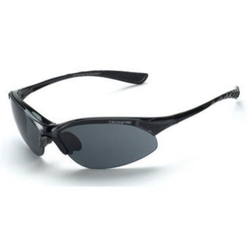 Crossfire 1541  Cobra Safety Glasses Smoke Lens - Crystal Black Frame Image 0