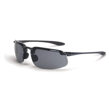 Crossfire 2141  ES4 Safety Glasses Smoke Lens - Crystal Black Frame Image 0