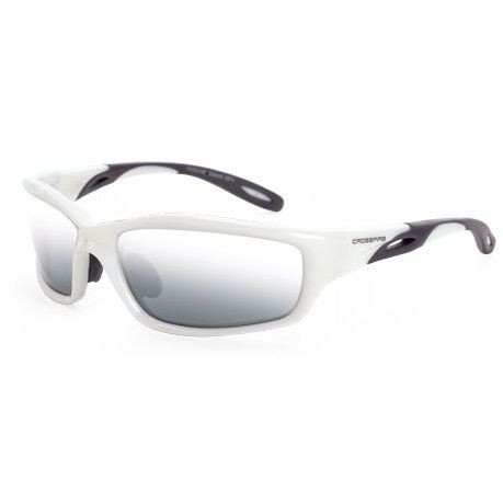 Crossfire 2243  Infinity Safety Glasses Silver Mirror Lens - Pearl White Frame Image 0