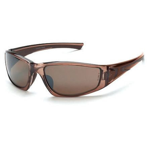 Crossfire 23117 RPG Safety Glasses HD Brown Flash Mirror Lens - Crystal Brown Frame Image 0