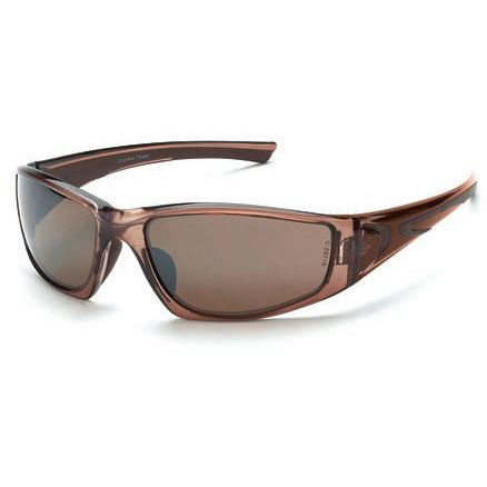 Crossfire 23117 RPG Safety Glasses HD Brown Flash Mirror Lens - Crystal Brown Frame Image 0