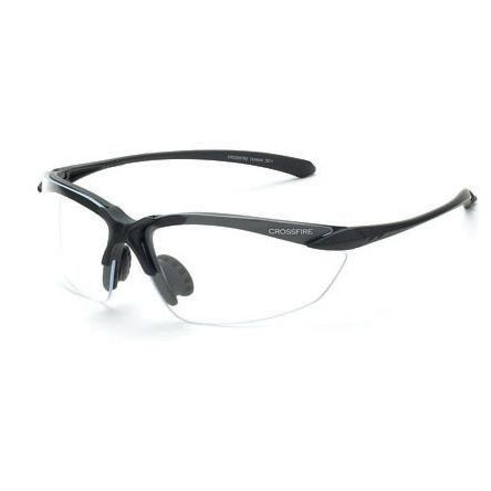 Crossfire 924  Sniper Safety Glasses Clear Lens - Matte Black Frame Image 0