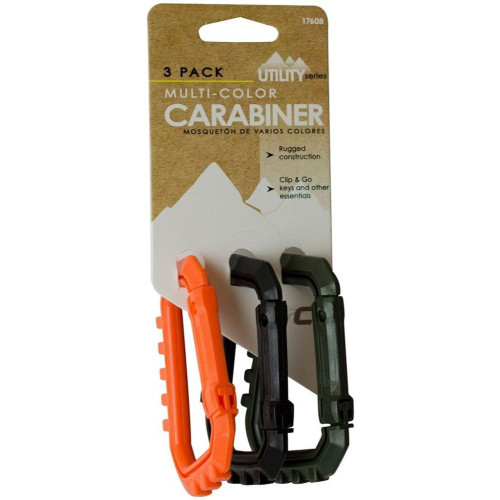 Custom Accessories Utility Multi-Color Tactical Carabiner 3 Pack (17608) Image 1