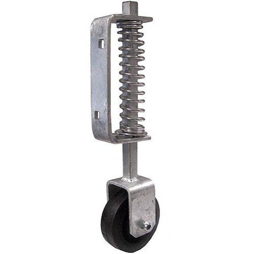 GatePro 0813681  14-1/2" Heavy Duty Spring Loaded Gate Wheel - Galvanized Finish Image 0