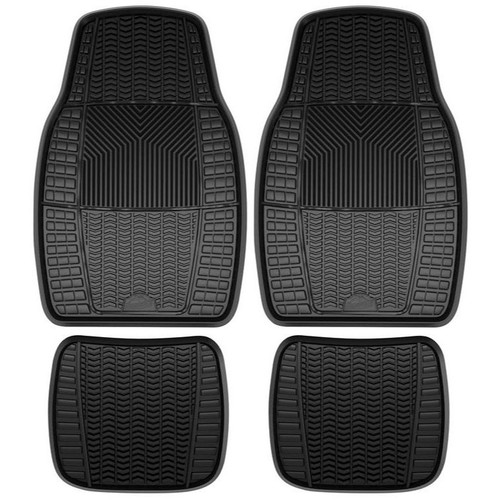 Armor All 78895  4 Piece Rubber Interior Floor Mat - Black Image 0