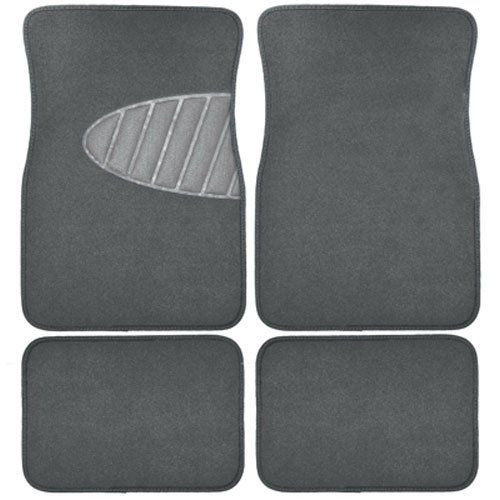 Armor All 78915  4 Piece Carpet With Heal Pad Floor Mat - Grey Image 0