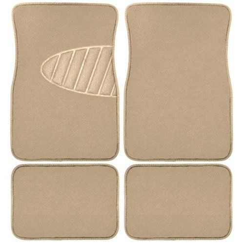 Armor All 78916  4 Piece Carpet With Heal Pad Floor Mat - Tan Image 0