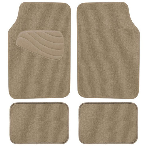 Armor All 78962  4 Piece Luxury Carpet Floor Mat - Tan Image 0