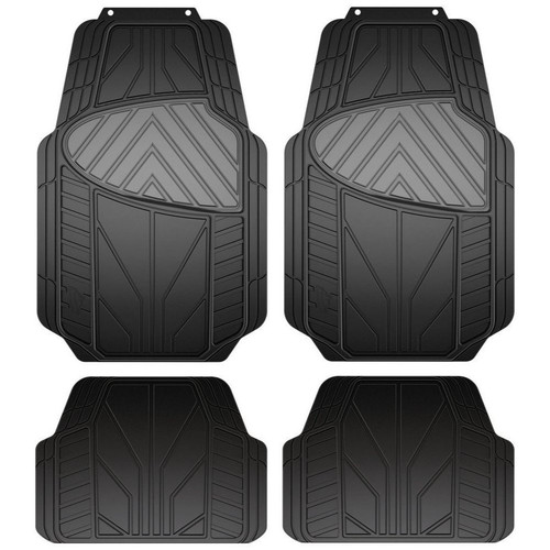 Armor All 79963  4 Piece Rubber All Season Floor Mat - Black- Grey Image 0
