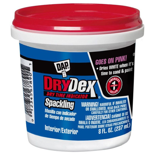 DAP 12328  DryDex Spackling Compound with Dry-Time Indicator - White 8-oz Image 0