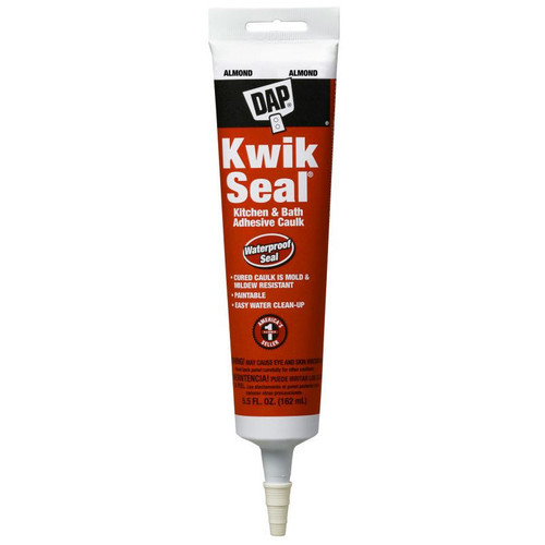 DAP 18013  KWIK SEAL Tub & Tile Adhesive Caulk - Almond 5.5-oz Tube (18041) Image 0