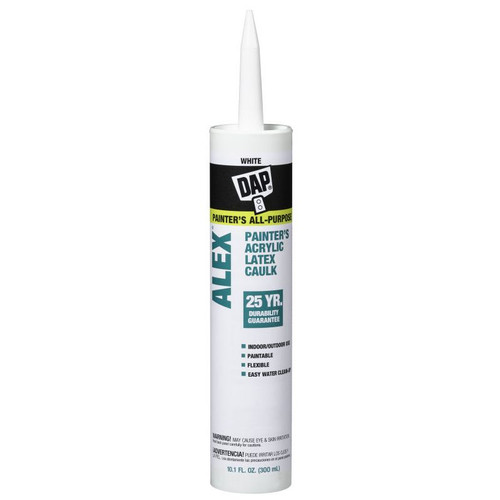 DAP 18065  ALEX Acrylic Latex Painters Caulk - White 10.1-oz Cartridge (18670) (18618) Image 0