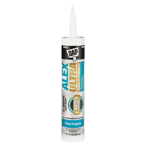 DAP 18200  Alex Ultra Anti Shrink Latex Sealant - White 10.1 oz Image 0