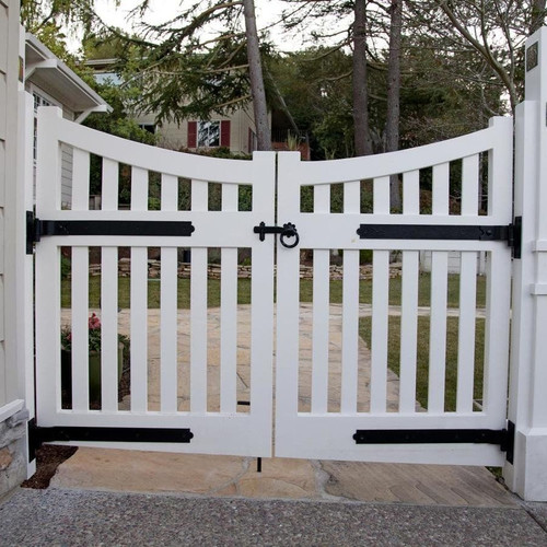 GatePro 5073003  12" Cranked Bands and Hooks on Plates Gate Hinges - Black Finish - 1 Pair Image 2