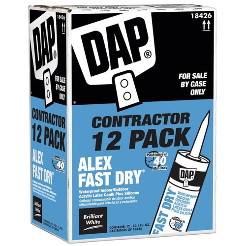DAP 18425  ALEX Fast Dry Acrylic Latex Caulk - White 10.1-oz Cartridge (18426) Image 1