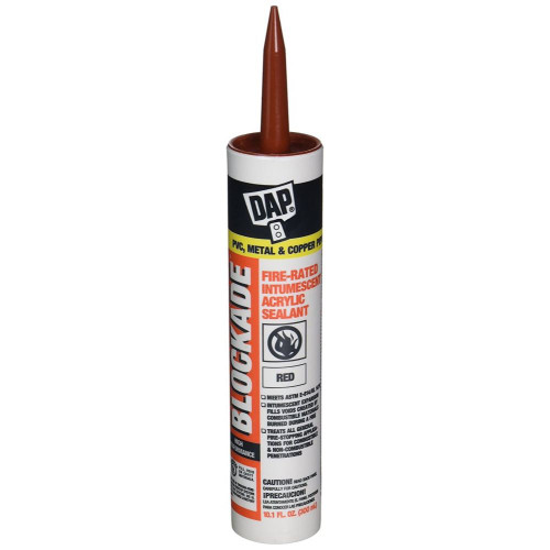 DAP 18858  Blockade Fire-Rated High Performance Intumescent Acrylic Sealeant - Red 10.1-oz  Image 0