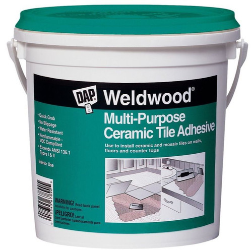 DAP 25190  Weldwood Multi-Purpose Ceramic Tile Adhesive - White Quart Image 0 DAP 25190  Weldwood Multi-Purpose Ceramic Tile Adhesive - White Quart Image 0