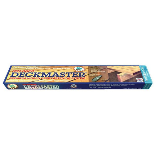 Grabber DMP125-10  Deckmaster Hidden Deck Bracket System Brown Powder Coat Brackets and Screws for 5/4" Deck Boards - 10 Bracket Pack Image 0