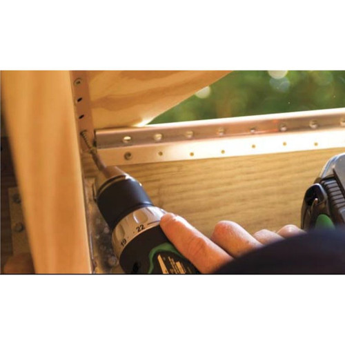 Grabber DMP175-100  Deckmaster Hidden Deck Bracket System Brown Powder Coat Brackets and Screws for 1 -1/2" and Thicker Deck Boards - 100 Bracket Pack Image 2
