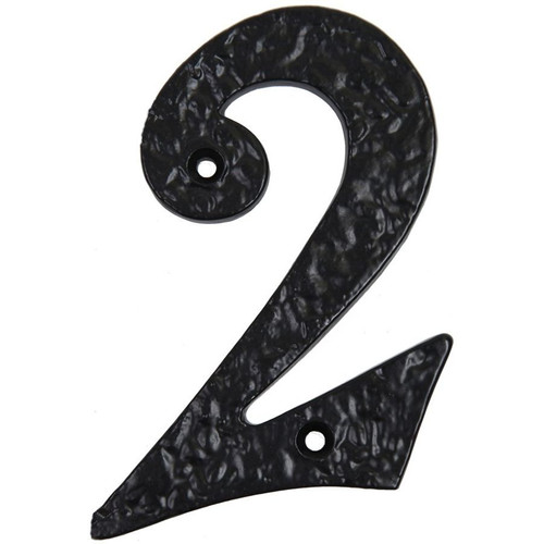 GatePro 5701232  Antique #2 House Number 5" High - Dull Black Finish Image 0