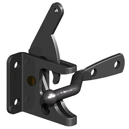 GatePro 6010013  2" Wide Mouth Auto Gate Latch - Black Finish Image 0