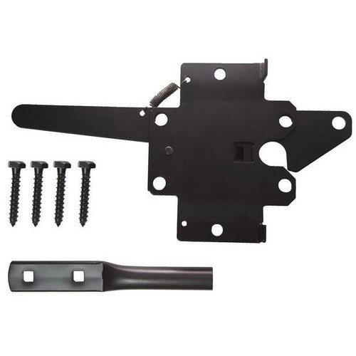 GatePro 6020073  10-1/2" Post Mount Gate Latch - Black Finish Image 0