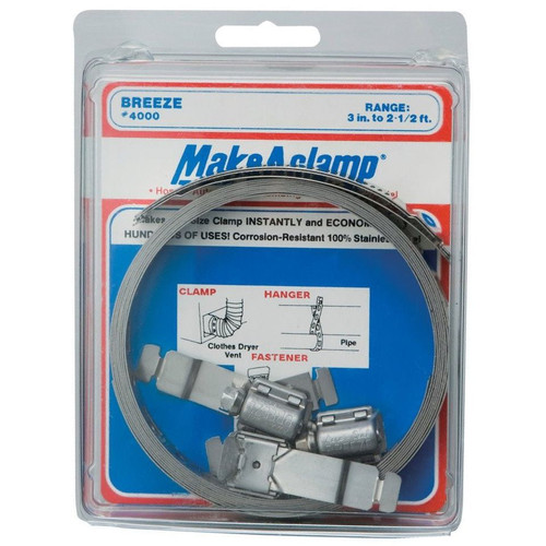 Breeze 4000  Mini-Make-A-Clamp Kit with 8-1/2' of 1/2" Wide Stainless Steel Banding  Image 0