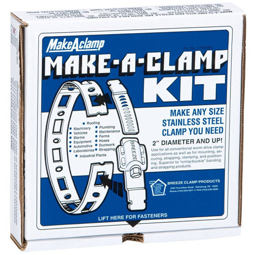 Breeze 4001  Make-A-Clamp Kit with 100' of 1/2" Wide Stainless Steel Banding  Image 1 Breeze 4001  Make-A-Clamp Kit with 100' of 1/2" Wide Stainless Steel Banding  Image 1