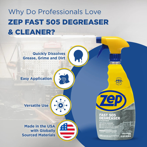 Zep Commercial ZU50532  Fast505 Industrial Cleaner and Degreaser - 32-oz Bottle Image 5