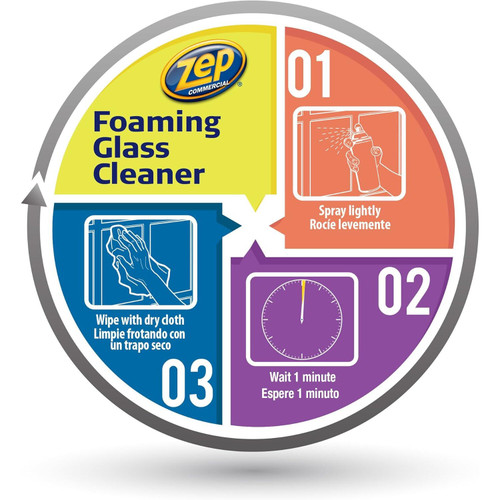 Zep Commercial ZUFGC19  Foaming Glass Cleaner - 19 oz Image 2