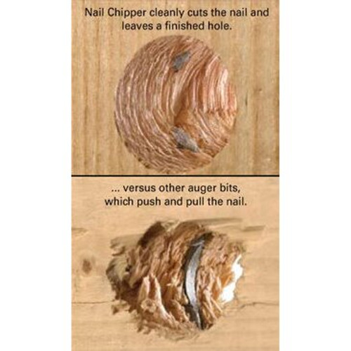 WoodOwl 03810  13/16" x 18" Tri-Cut Nail Chipper Ship Auger Bit  Image 3