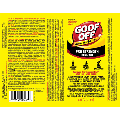 Goof Off FG661  Professional Strength Remover 6oz Image 1