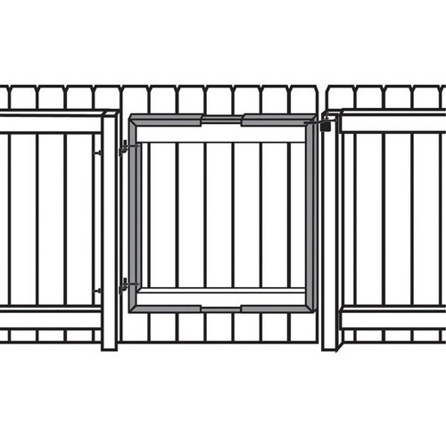 GatePro 7020003  48" - 84" Adjustable Gate Frame Kit - Black Finish  Image 0