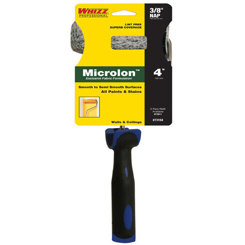 Whizz 73164   Microlon 4" x 3/8" Roller Cover with Soft Touch Handle  Image 0