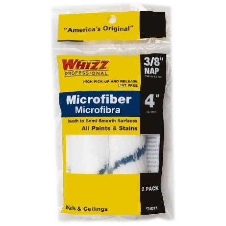 Whizz 74011   Microfiber 4" X3/8" Roller Cover  - 2 per Package Image 0